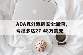 开云体育-ADA意外遭遇安全漏洞，亏损多达27.48万美元